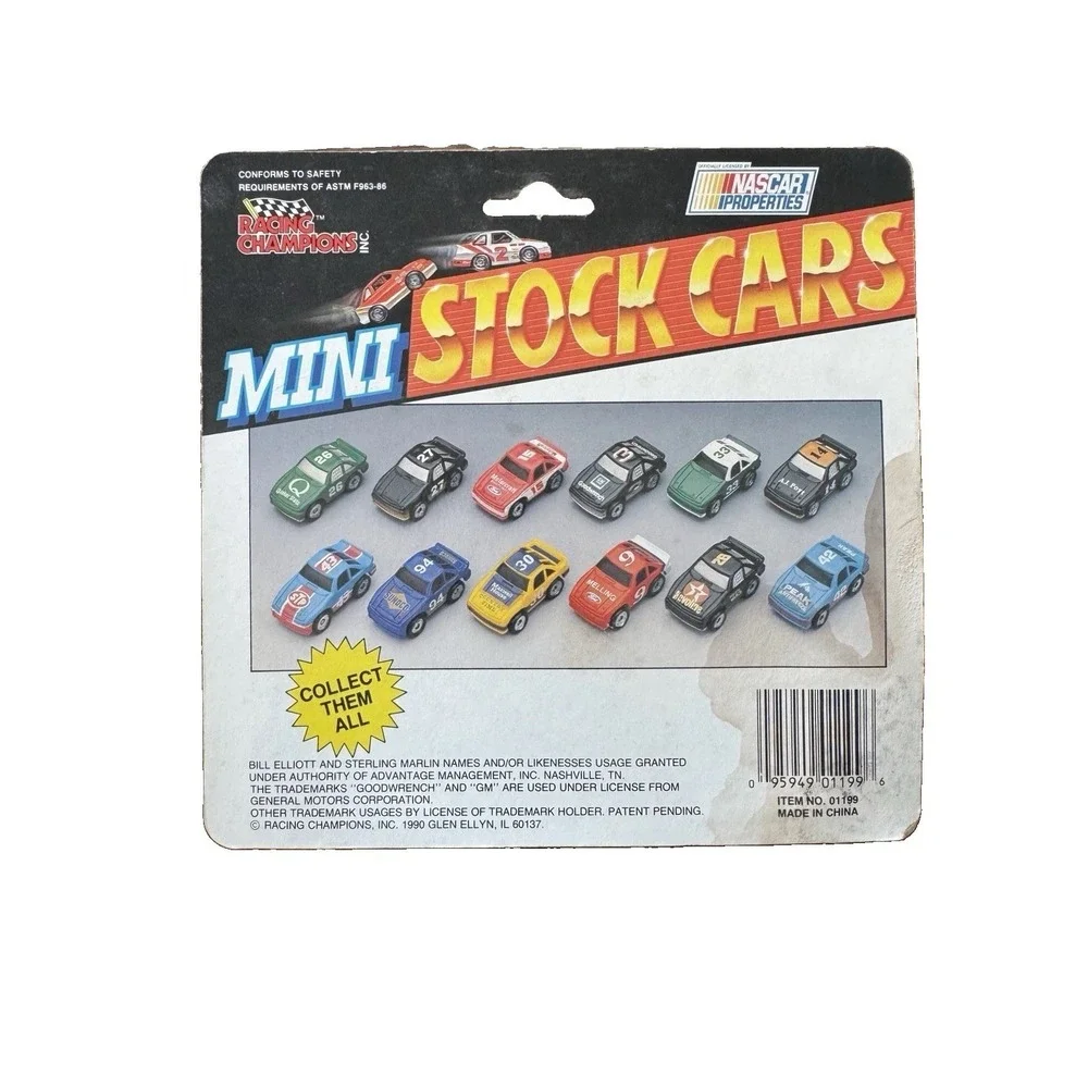 1990 Racing Champions Mini Stock Cars Assorted Drivers
